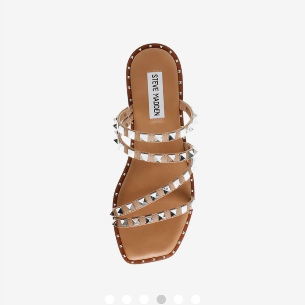 Skylar Tan Steve Madden studded sandal. Size 8.5. Worn once. Like new!
